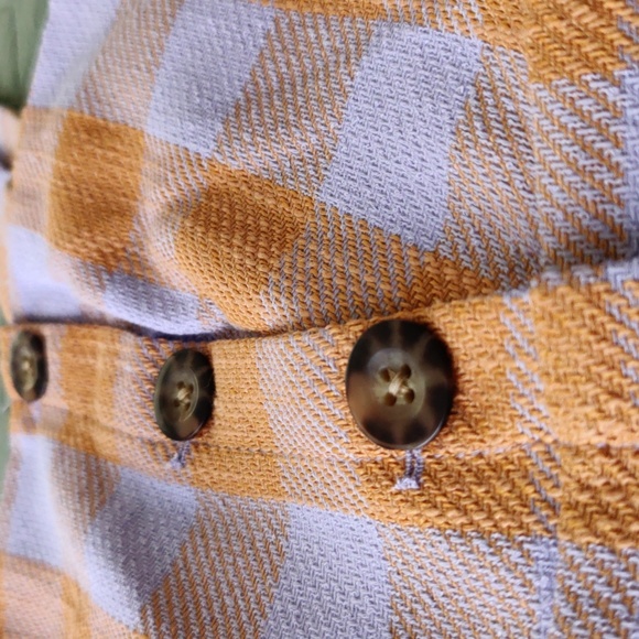 Gingham Button Square Neck Dress - Picture 12 of 12